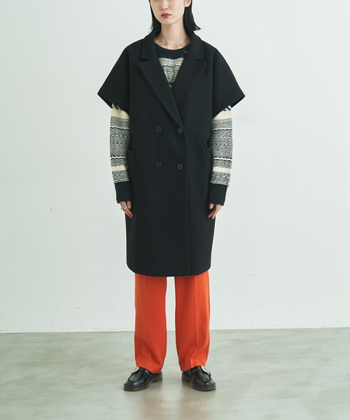 VACANCY（ヴァカンシー）の「マルチウェイメルトンオーバーコート（チェスターコート・レディース・ブラック/ブルー/グリーン・FREE）」の12枚目の写真