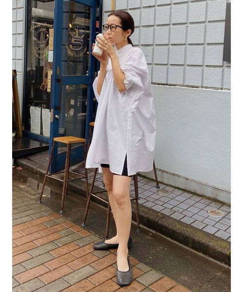 Ungrid(アングリッド)の「ルーズシルエットビックシャツ(シャツ/ブラウス・レディース・オフホワイト/ブラック/イエロー・FREE)」の8枚目の写真