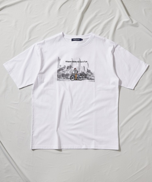 UNION STATION（ユニオンステーション）の「20S米綿天竺フォトプリント＆刺繍Ｔシャツ（Tシャツ/カットソー・メンズ・ホワイト/グリーン・LL/M/L）」の3枚目の写真