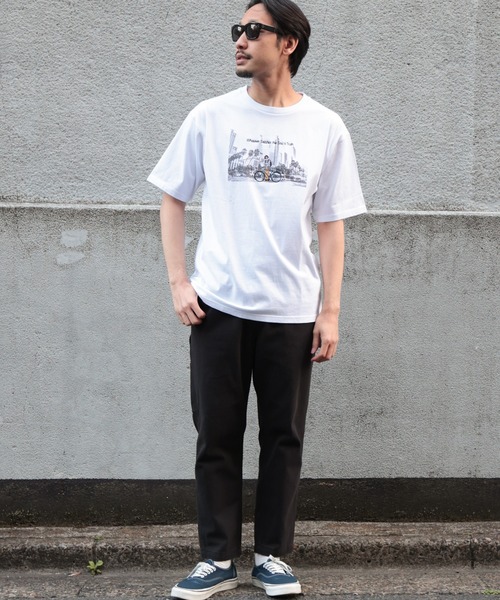 UNION STATION（ユニオンステーション）の「20S米綿天竺フォトプリント＆刺繍Ｔシャツ（Tシャツ/カットソー・メンズ・ホワイト/グリーン・LL/M/L）」の19枚目の写真