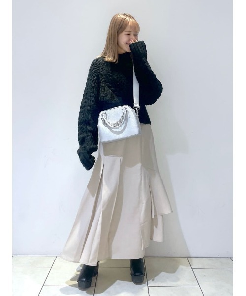 アシメティアードスカート