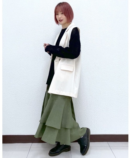 アシメティアードスカート