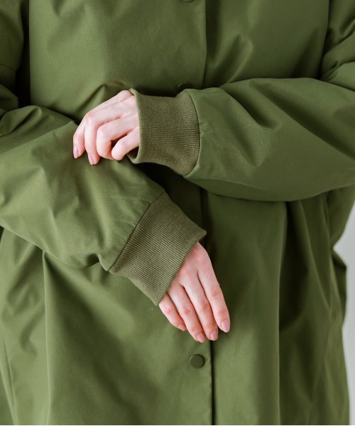 SUGAR BISKET（シュガービスケット）の「ビッグシルエットノーカラーコート（ノーカラーコート・レディース・ブラック/カーキ/ベージュ系その他・フリー）」の9枚目の写真