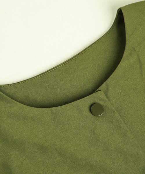 SUGAR BISKET（シュガービスケット）の「ビッグシルエットノーカラーコート（ノーカラーコート・レディース・ブラック/カーキ/ベージュ系その他・フリー）」の7枚目の写真