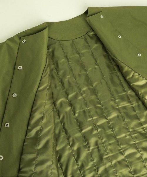 SUGAR BISKET（シュガービスケット）の「ビッグシルエットノーカラーコート（ノーカラーコート・レディース・ブラック/カーキ/ベージュ系その他・フリー）」の8枚目の写真