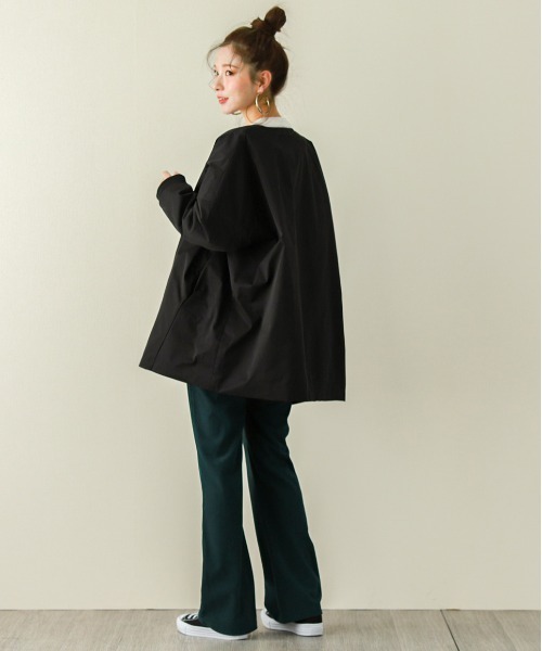 SUGAR BISKET（シュガービスケット）の「ビッグシルエットノーカラーコート（ノーカラーコート・レディース・ブラック/カーキ/ベージュ系その他・フリー）」の19枚目の写真