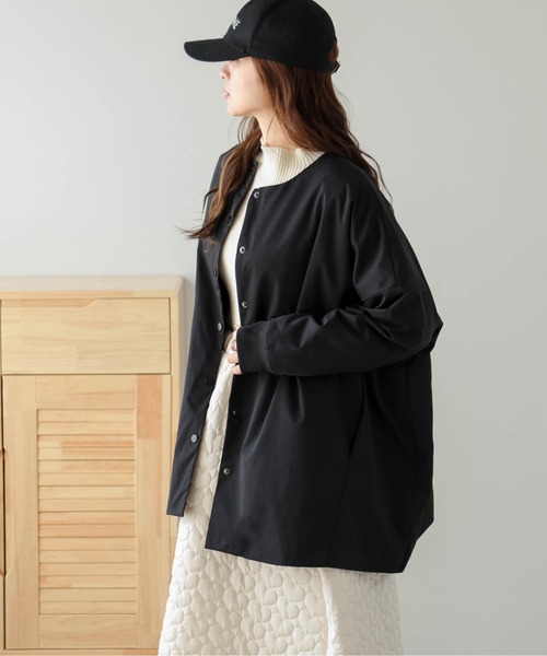 SUGAR BISKET（シュガービスケット）の「ビッグシルエットノーカラーコート（ノーカラーコート・レディース・ブラック/カーキ/ベージュ系その他・フリー）」の21枚目の写真