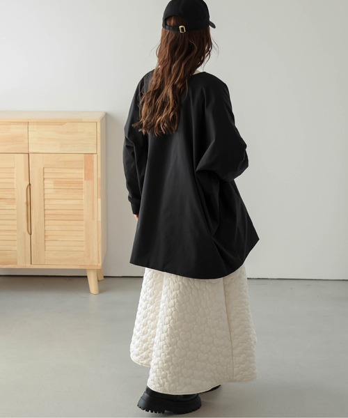SUGAR BISKET（シュガービスケット）の「ビッグシルエットノーカラーコート（ノーカラーコート・レディース・ブラック/カーキ/ベージュ系その他・フリー）」の22枚目の写真