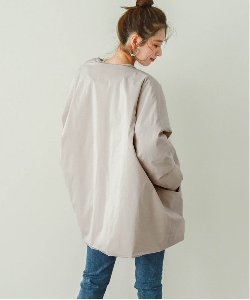 SUGAR BISKET（シュガービスケット）の「ビッグシルエットノーカラーコート（ノーカラーコート・レディース・ブラック/カーキ/ベージュ系その他・フリー）」の5枚目の写真