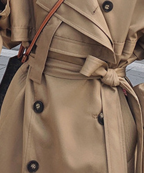 meJane（ミージェーン）の「大人クールスタイルトレンチコート【ZOZOTOWN限定】（トレンチコート・レディース・モカ・FREE）」の6枚目の写真