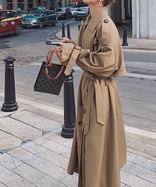 meJane（ミージェーン）の「大人クールスタイルトレンチコート【ZOZOTOWN限定】（トレンチコート・レディース・モカ・FREE）」の4枚目の写真