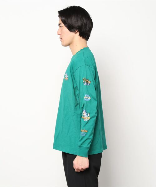 JOHN'S CLOSET（ジョンズクローゼット）の「【a】天竺 スリーブプリント"PETTY WOLF"L/S Tシャツ（Tシャツ/カットソー・メンズ・ホワイト/グリーン/ブラック・MEDIUM/LARGE）」の22枚目の写真