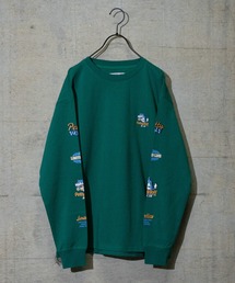 JOHN'S CLOSET | 【a】天竺 スリーブプリント"PETTY WOLF"L/S Tシャツ(Tシャツ/カットソー)