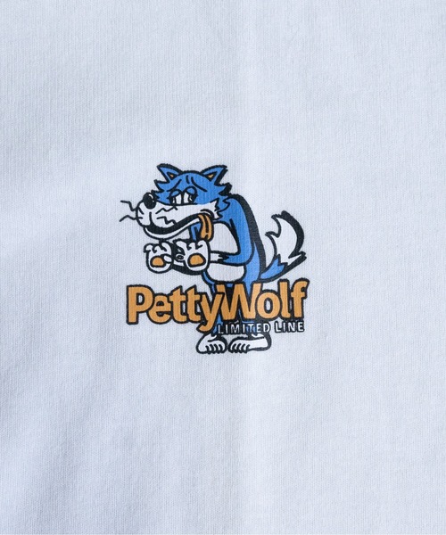 JOHN'S CLOSET（ジョンズクローゼット）の「【a】天竺 スリーブプリント"PETTY WOLF"L/S Tシャツ（Tシャツ/カットソー・メンズ・ホワイト/グリーン/ブラック・MEDIUM/LARGE）」の7枚目の写真