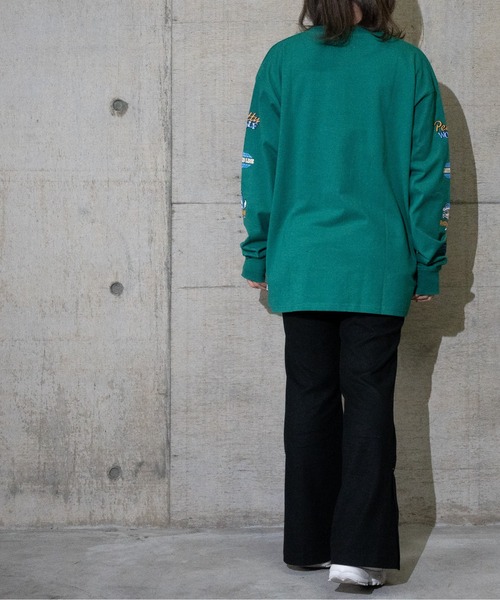 JOHN'S CLOSET（ジョンズクローゼット）の「【a】天竺 スリーブプリント"PETTY WOLF"L/S Tシャツ（Tシャツ/カットソー・メンズ・ホワイト/グリーン/ブラック・MEDIUM/LARGE）」の18枚目の写真