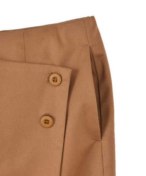 OUTERSUNSET（アウターサンセット）の「button wrap skirt（スカート・レディース・キャメル/ブラック・S/M）」の5枚目の写真