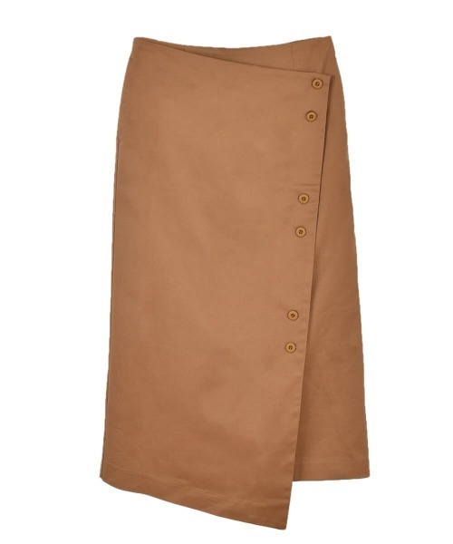 OUTERSUNSET（アウターサンセット）の「button wrap skirt（スカート・レディース・キャメル/ブラック・S/M）」の11枚目の写真