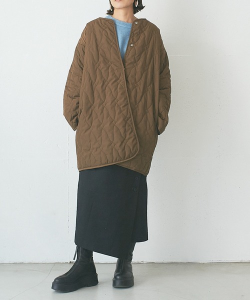 OUTERSUNSET（アウターサンセット）の「button wrap skirt（スカート・レディース・キャメル/ブラック・S/M）」の10枚目の写真