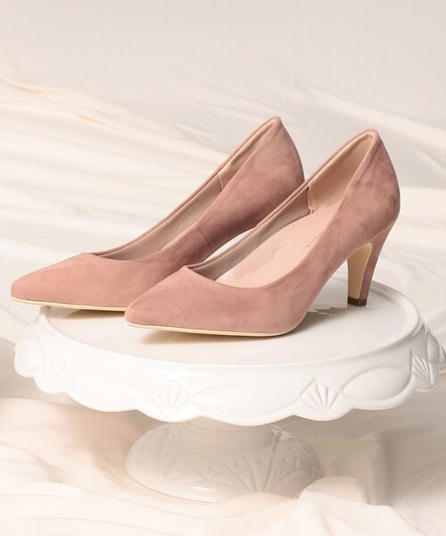 couture brooch(クチュールブローチ)の「【愛される足元】可愛くて履きやすいパルフェパンプス(パンプス・レディース・ベビーピンク/ブラック/ベージュ・30/45/40/35)」の4枚目の写真