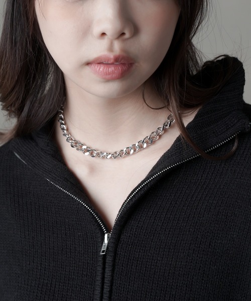 SPINNS(スピンズ)の「35cm 太チェーンネックレス(ネックレス・レディース・シルバー/ゴールド・ONESIZE)」の5枚目の写真