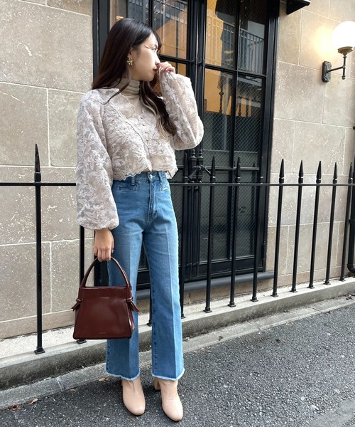 one after another NICE CLAUP（ワンアフターアナザーナイスクラップ）の「刺繍シアーブラウス ハイネックインナーセット（シャツ/ブラウス・レディース・オフホワイト/モカ/ラベンダー・FREE）」の12枚目の写真