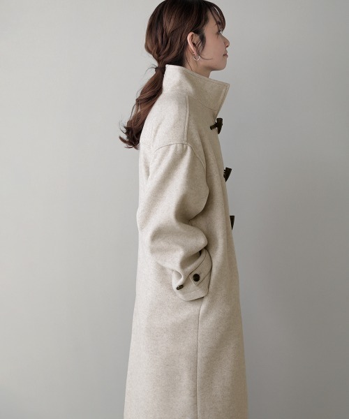 Bou Jeloud(ブージュルード)の「スタンドロングコート(ステンカラーコート・レディース・ブルー/ナチュラル・38)」の9枚目の写真