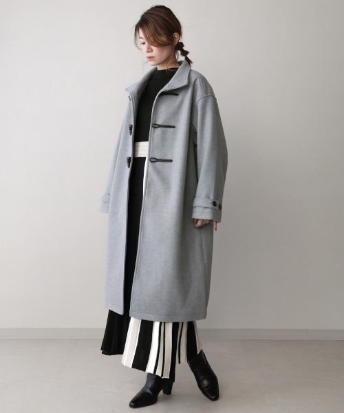 Bou Jeloud(ブージュルード)の「スタンドロングコート(ステンカラーコート・レディース・ブルー/ナチュラル・38)」の8枚目の写真