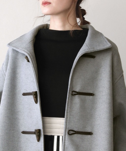 Bou Jeloud(ブージュルード)の「スタンドロングコート(ステンカラーコート・レディース・ブルー/ナチュラル・38)」の15枚目の写真