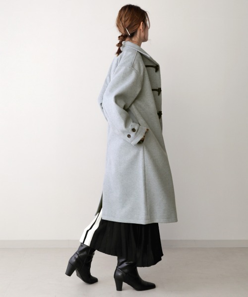 Bou Jeloud(ブージュルード)の「スタンドロングコート(ステンカラーコート・レディース・ブルー/ナチュラル・38)」の4枚目の写真