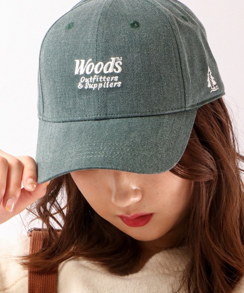 Woods（ウッズ）の「Woods/ウッズ フロントプリント ベースボールキャップ baseball cap（キャップ・メンズ・ブラック/ベージュ/ネイビー/ブラウン/グリーン/ブラック×グレー/ブラック×ホワイト/ブラック系その他/キャメル・FREE）」の8枚目の写真