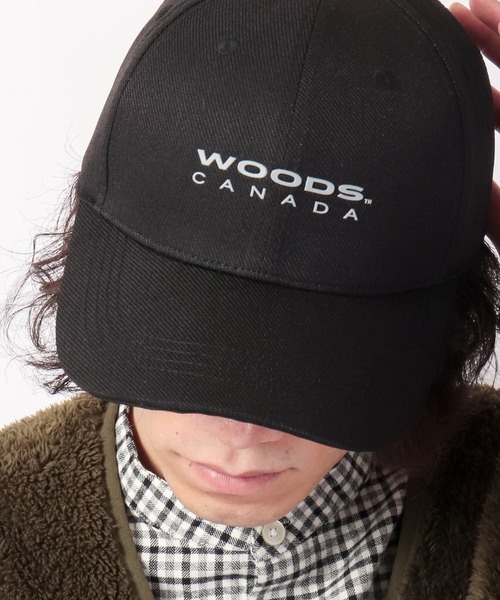 Woods（ウッズ）の「Woods/ウッズ フロントプリント ベースボールキャップ baseball cap（キャップ・メンズ・ブラック/ベージュ/ネイビー/ブラウン/グリーン/ブラック×グレー/ブラック×ホワイト/ブラック系その他/キャメル・FREE）」の3枚目の写真
