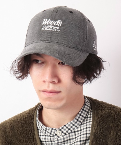 Woods（ウッズ）の「Woods/ウッズ フロントプリント ベースボールキャップ baseball cap（キャップ・メンズ・ブラック/ベージュ/ネイビー/ブラウン/グリーン/ブラック×グレー/ブラック×ホワイト/ブラック系その他/キャメル・FREE）」の10枚目の写真