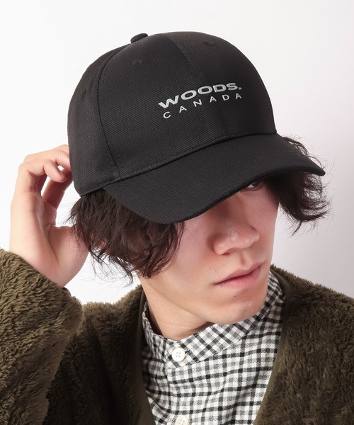 Woods（ウッズ）の「Woods/ウッズ フロントプリント ベースボールキャップ baseball cap（キャップ・メンズ・ブラック/ベージュ/ネイビー/ブラウン/グリーン/ブラック×グレー/ブラック×ホワイト/ブラック系その他/キャメル・FREE）」の13枚目の写真
