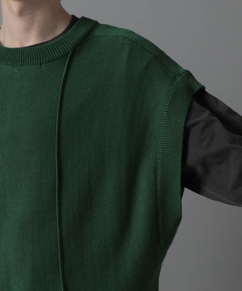 HARE(ハレ)の「マルチデザインニットベスト(HARE)(ベスト・メンズ・ブラック/グレー/グリーン/ブルー・SMALL/MEDIUM)」の9枚目の写真