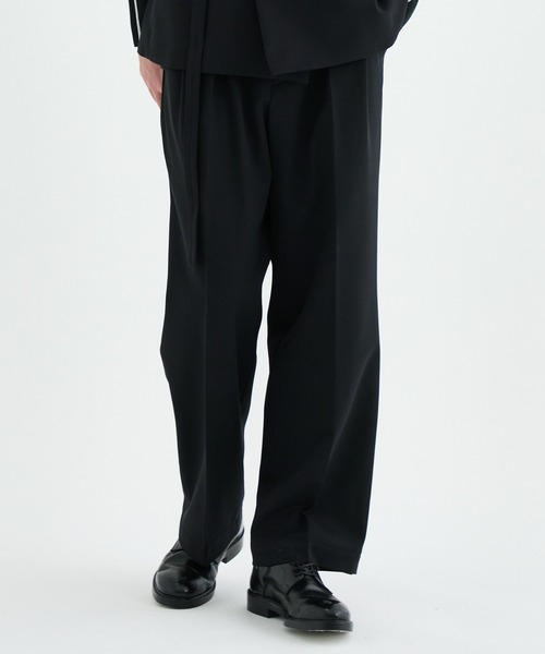 TAUPE（トープ）の「80's WIDE FIT GORE SLACKS（スラックス・メンズ・ブラック/サックスブルー・2）」の2枚目の写真