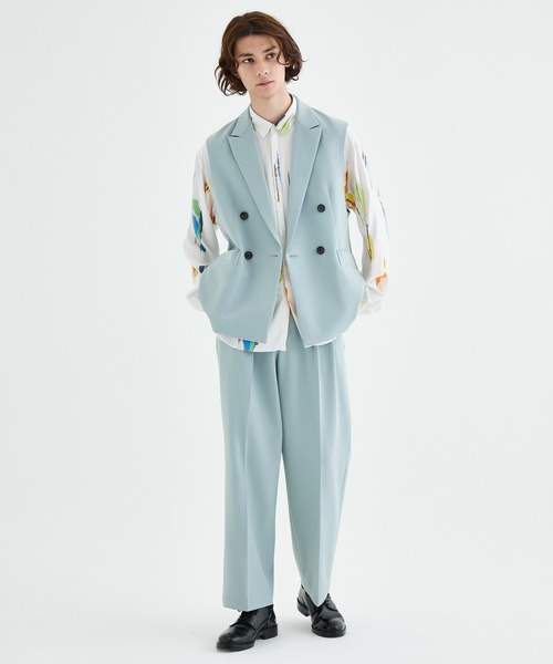 TAUPE（トープ）の「80's WIDE FIT GORE SLACKS（スラックス・メンズ・ブラック/サックスブルー・2）」の6枚目の写真