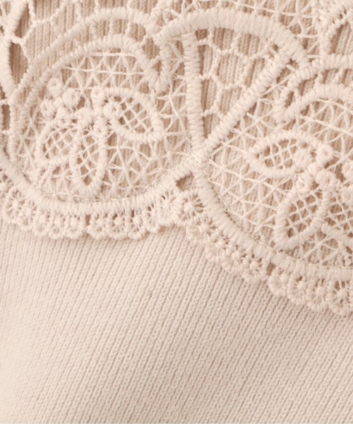 PROPORTION BODY DRESSING（プロポーションボディドレッシング）の「レースデコルテニット / 1212170209（ニット/セーター・レディース・オフホワイト/ダークグレー/パープル・FREE）」の17枚目の写真