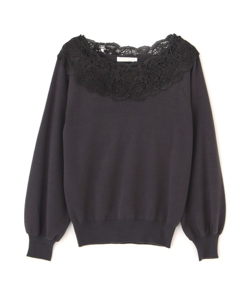 PROPORTION BODY DRESSING（プロポーションボディドレッシング）の「レースデコルテニット / 1212170209（ニット/セーター・レディース・オフホワイト/ダークグレー/パープル・FREE）」の15枚目の写真