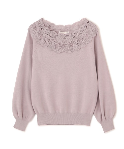 PROPORTION BODY DRESSING（プロポーションボディドレッシング）の「レースデコルテニット / 1212170209（ニット/セーター・レディース・オフホワイト/ダークグレー/パープル・FREE）」の7枚目の写真