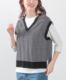 Honeys | Ｖネックニットベスト(ベスト)