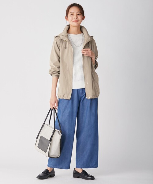 J.PRESS Ladies(J.プレス レディス)の「【洗える】インディゴツイル デニム ワイドパンツ(デニムパンツ・レディース・サックスブルー系/ネイビー系・S/XXS/XS)」の5枚目の写真