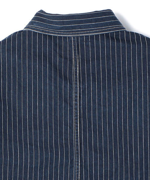 schott(ショット)の「Schott/ショット/OLD HICKORY WORK JACKET/オールド ヒッコリー ジャケット(ブルゾン・メンズ・インディゴブルー・MEDIUM/X-LARGE/LARGE/XX-LARGE)」の4枚目の写真