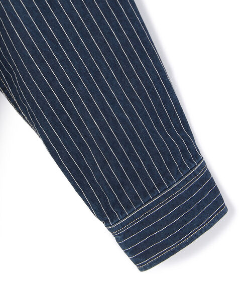 schott(ショット)の「Schott/ショット/OLD HICKORY WORK JACKET/オールド ヒッコリー ジャケット(ブルゾン・メンズ・インディゴブルー・MEDIUM/X-LARGE/LARGE/XX-LARGE)」の5枚目の写真