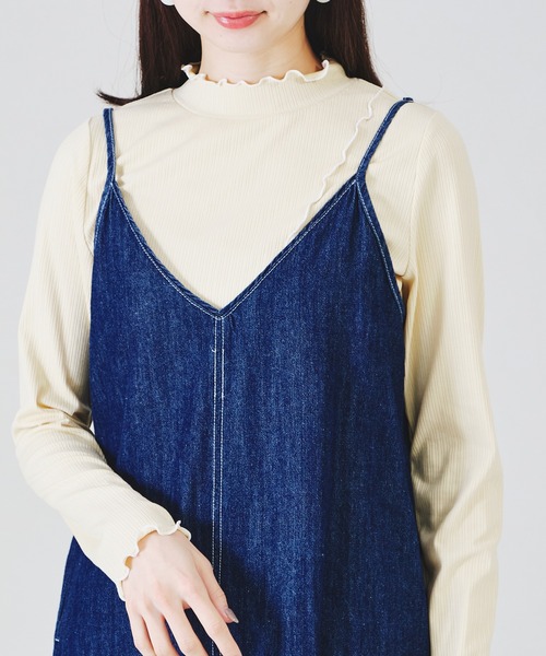 acro（アクロ）の「アシメ配色メローリブカットソー/AC1339（Tシャツ/カットソー・レディース・ブラック/ブルー/ホワイト/イエロー・ﾌﾘ-）」の6枚目の写真