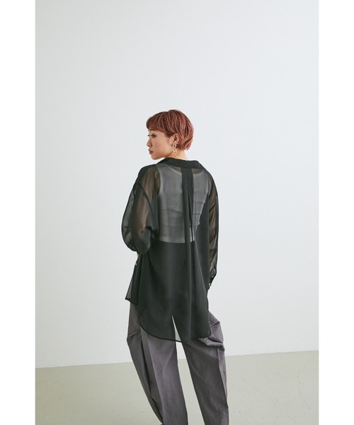 SLY(スライ)の「3D WIDE LEG PT ワイドレッグ パンツ(スラックス・レディース・ベージュ/グレー・2/1)」の5枚目の写真