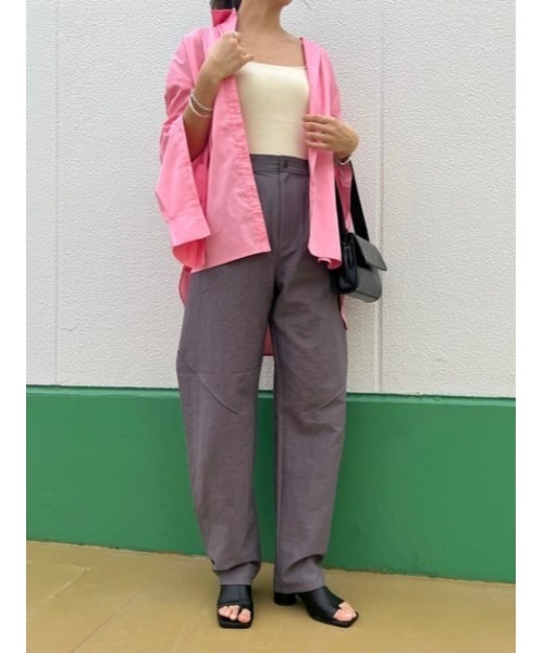 SLY(スライ)の「3D WIDE LEG PT ワイドレッグ パンツ(スラックス・レディース・ベージュ/グレー・2/1)」の14枚目の写真