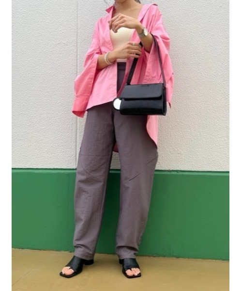 SLY(スライ)の「3D WIDE LEG PT ワイドレッグ パンツ(スラックス・レディース・ベージュ/グレー・2/1)」の15枚目の写真