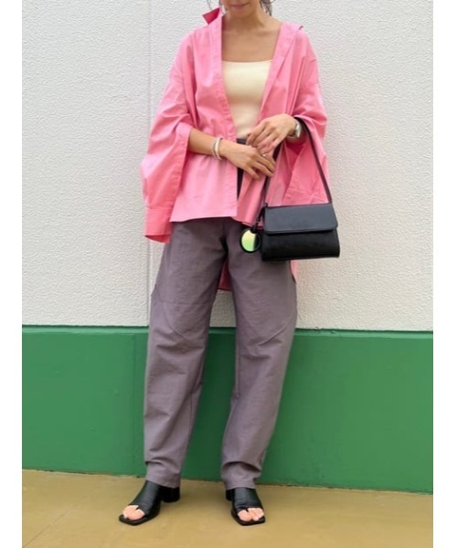 SLY(スライ)の「3D WIDE LEG PT ワイドレッグ パンツ(スラックス・レディース・ベージュ/グレー・2/1)」の16枚目の写真