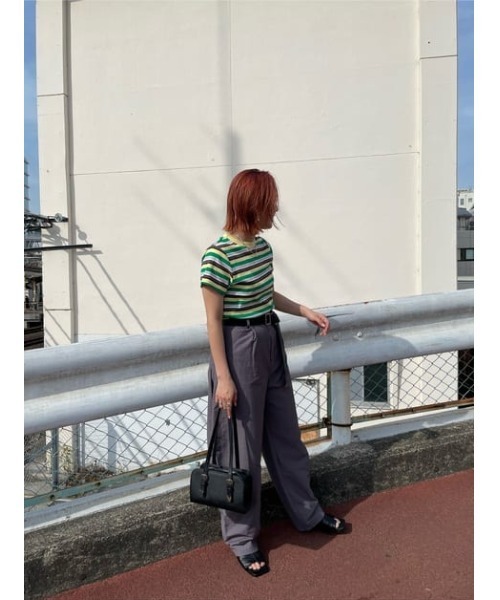 SLY(スライ)の「3D WIDE LEG PT ワイドレッグ パンツ(スラックス・レディース・ベージュ/グレー・2/1)」の20枚目の写真