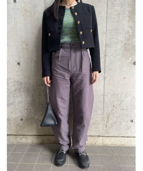 SLY(スライ)の「3D WIDE LEG PT ワイドレッグ パンツ(スラックス・レディース・ベージュ/グレー・2/1)」の22枚目の写真
